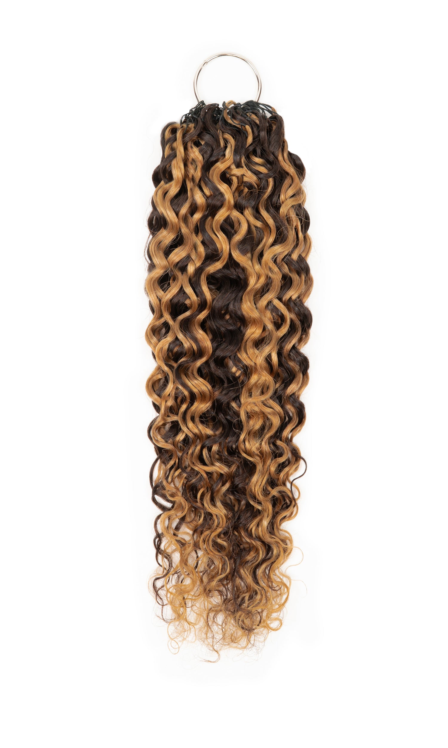 Chesed Hair Seamless Burmese Curly Handmade Feather Crochet Braid Natural Black Human Hair Extensions