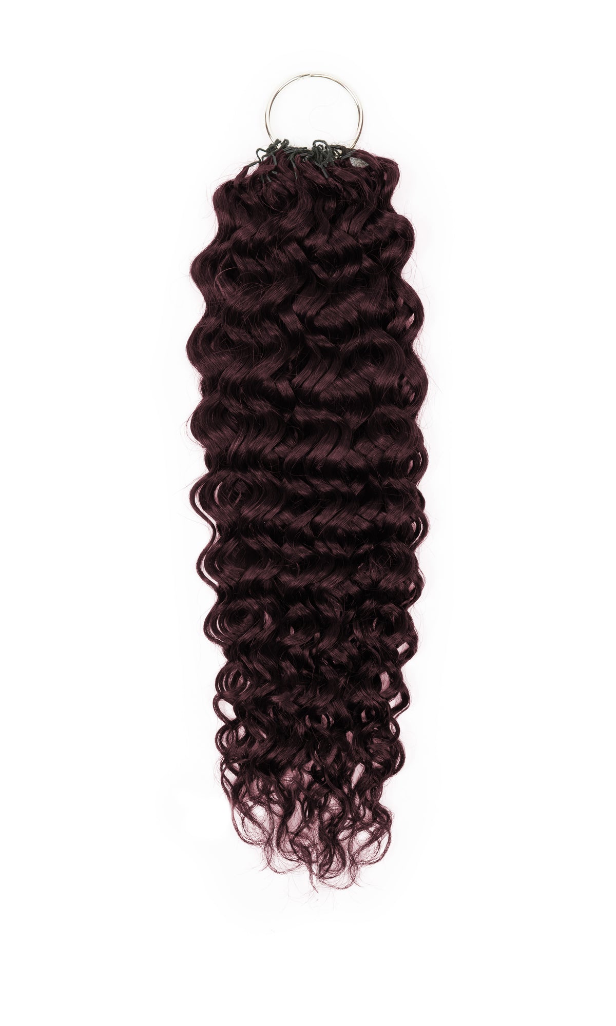 Chesed Hair Seamless Burmese Curly Handmade Feather Crochet Braid Natural Black Human Hair Extensions