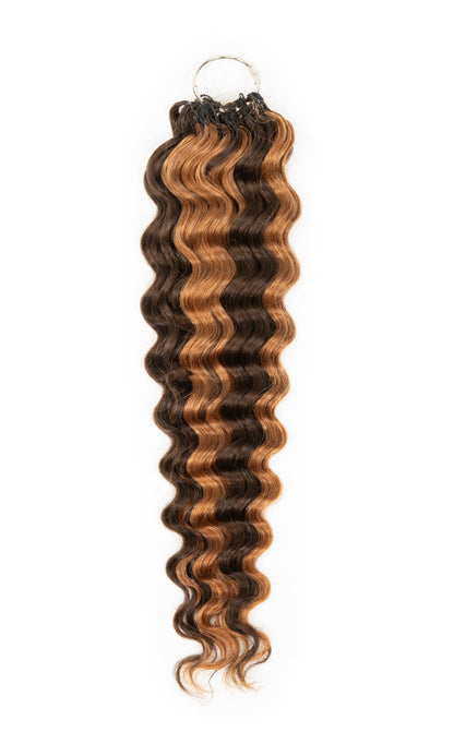 Chesed Hair Seamless Deep Wave Handmade Feather Crochet Braid Natural Black Human Hair Extensions