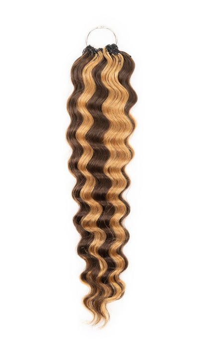 Chesed Hair Seamless Deep Wave Handmade Feather Crochet Braid Natural Black Human Hair Extensions