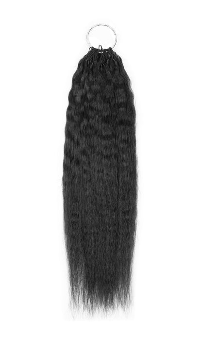 Chesed Hair Seamless Kinky Straight Handmade Feather Crochet Braid Natural Black Human Hair Extensions