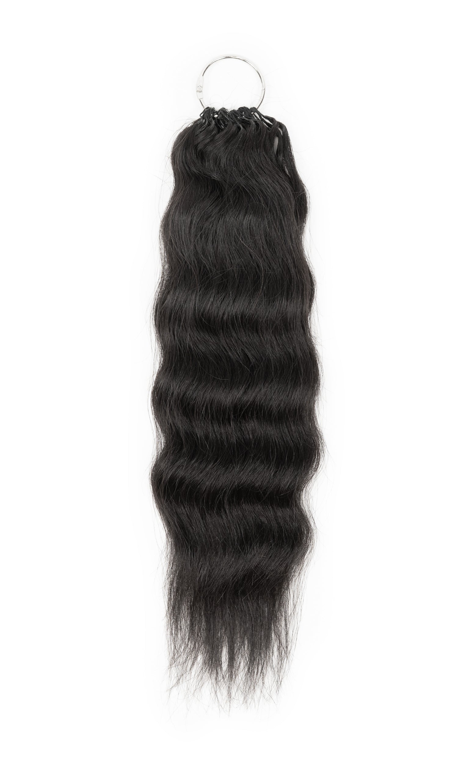 Chesed Hair Seamless Wet &amp; Wavy Handmade Feather Crochet Braid Natural Black Human Hair Extensions