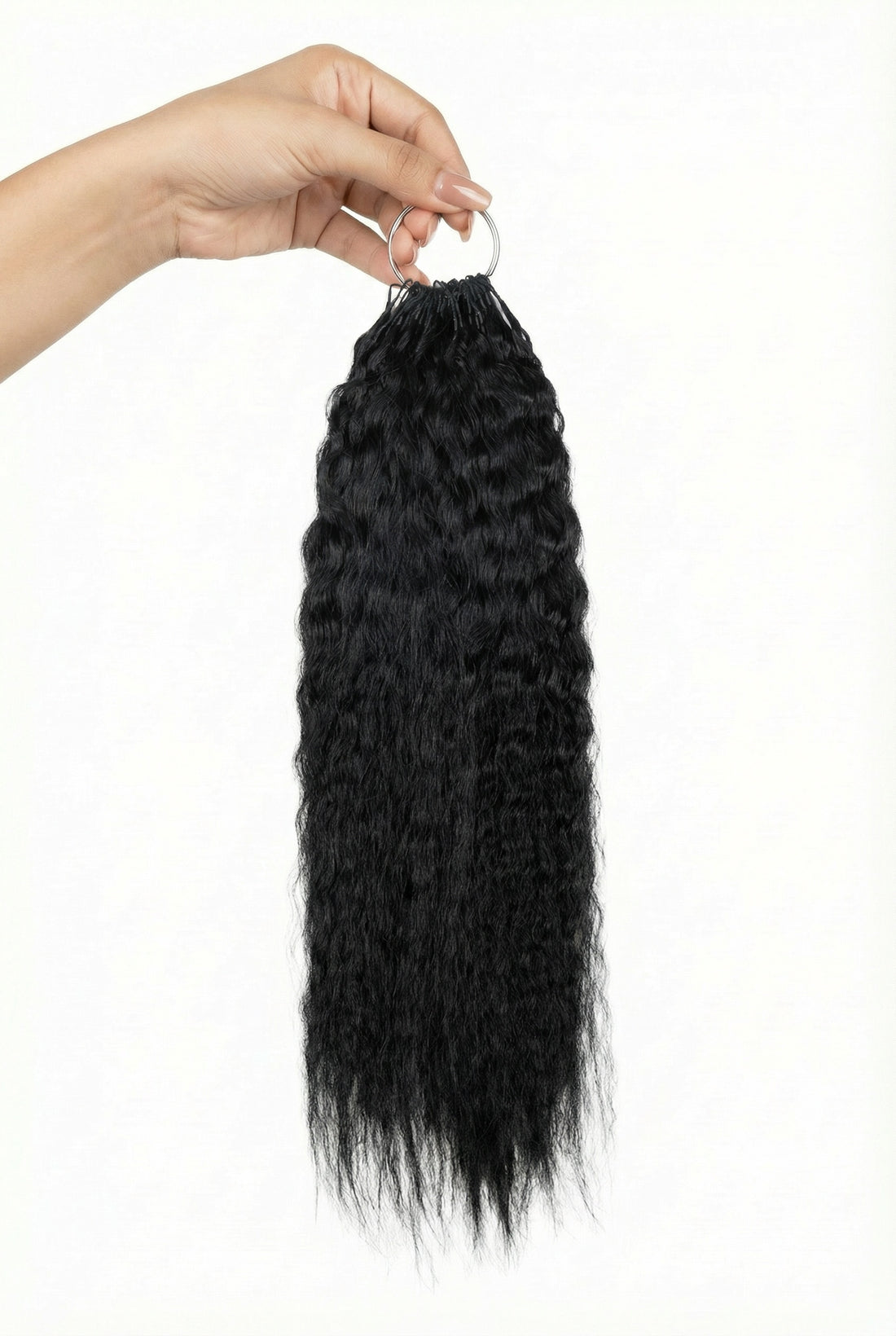 Chesed Hair Seamless Kinky Straight Handmade Feather Crochet Braid Natural Black Human Hair Extensions