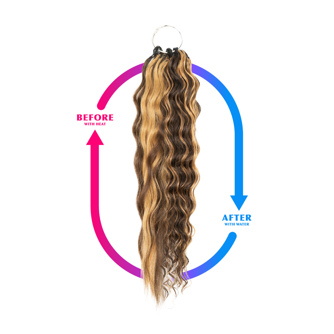 Chesed Hair Seamless Wet &amp; Wavy Handmade Feather Crochet Braid Natural Black Human Hair Extensions